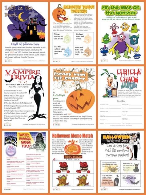 halloween printable games party games partyideaproscom