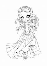 Coloring Pages Aphmau Chibi Princess Once Cute Upon Time Deviantart Yampuff Sureya Belle Aaron Anime Girl Kleurplaten Printable Coloriage Color sketch template