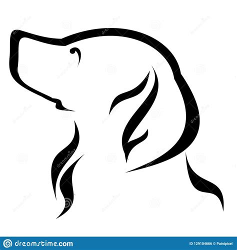 stylized dog design stock vector illustration  abstract