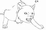 Cat Snarling Lineart Drawing Nightmare Ck Artist sketch template
