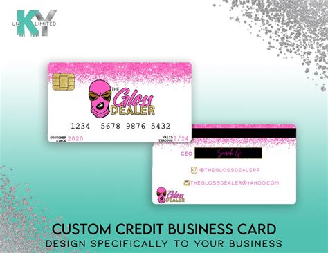 custom credit card business card design custom printed etsy