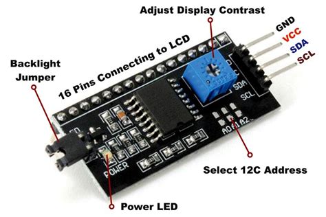ic serial interface adapter module  lcd