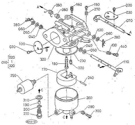 craftsman lawn tractor carburetor section parts model  sears partsdirect