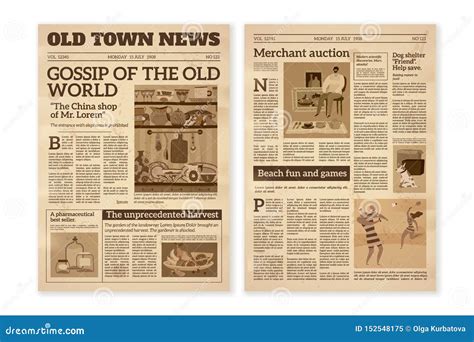 retro newspaper daily news articles yellow newsprint  magazine