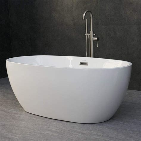 woodbridge  acrylic freestanding bathtub contemporary soaking tub oval   walmartcom