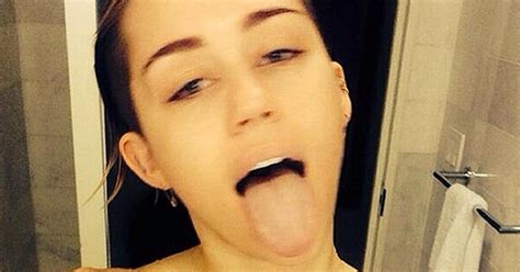 miley cyrus takes steamy selfie in the shower with her tongue hanging out irish mirror online