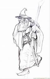 Coloring Pages Gandalf Way His Coloringpages101 sketch template