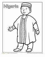 Traditional Nigerian Worksheets Sheets Trajes Tipicos Detailed sketch template