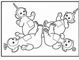 Coloring Teletubbies Lala sketch template