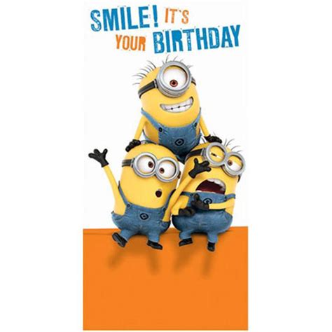 Smile Its Your Birthday Minions Money T Wallet Card