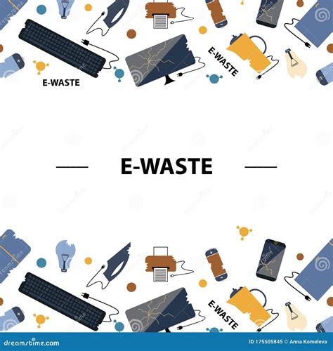 electrical waste symbols collection stock vector illustration  iron