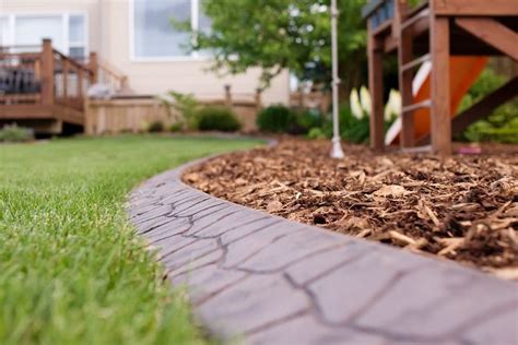 flower bed edging concrete curbing calgary  area lawn edging