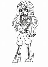 Monster High Ghoulia Yelps Coloring Pages Sheets Sheet Young Printable Print Dolls Colouring sketch template