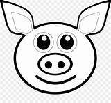 Pig Coloring Face Drawing Clip Book Save Cliparts Community sketch template