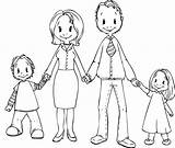 Family Drawing Coloring Pages Drawings Puppets Families Simple Sketches Children Getdrawings Colouring School sketch template