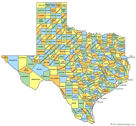 texas county map tx counties map  texas