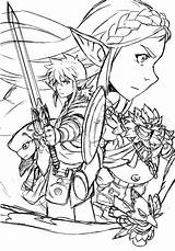 Zelda Colorear Wonder sketch template