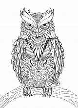 Coloring Owl Adults Pages Mandala Owls Adult Print Detailed Animal Printable Books Między Online Colouring Sheets Color Book Artist Kleurplaten sketch template