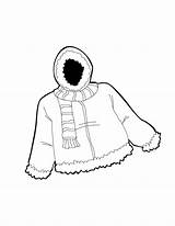Jacket Coloring Pages Winter Yellow Coat Colouring Template Drawing Popular sketch template