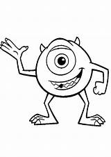 Coloring Monsters Monster Inc Pages Boo Clipart King Kids Printable Eye Outline Clip Cliparts Eyes Eyeball Scary Characters Walleye Cartoon sketch template