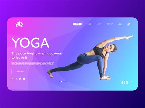 yoga web template meditation landing page uplabs