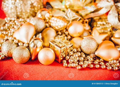 christmas background  gold christmas decoration stock image image