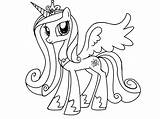 Coloring Pony Little Cadance Friendship Magic Princess Pages sketch template