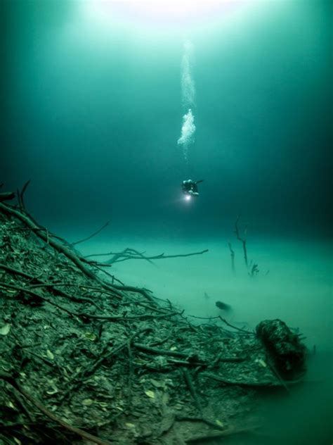 british diver finds bizarre underwater lake hidden in a