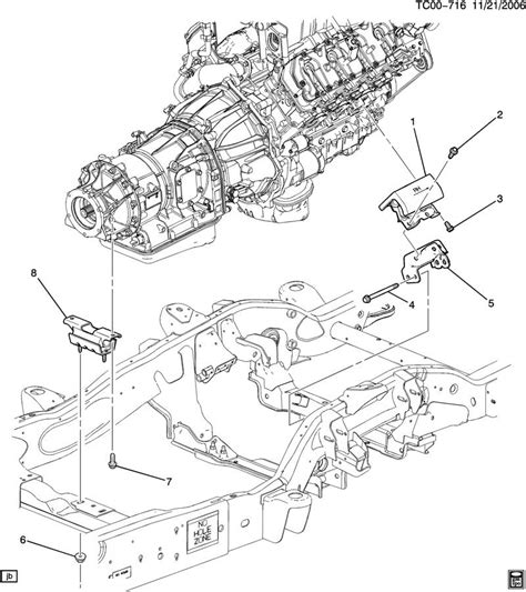 chevrolet tahoe engine transmission mounting