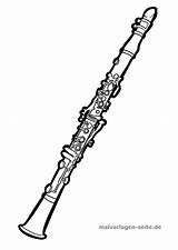 Klarinette Malvorlage Malvorlagen Musikinstrumente Clarinet Clarinete Instrumente Klarinetten Musikinstrument Clarinetes Motiv sketch template