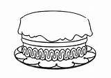 Cake Coloring Netart Coloringfolder sketch template