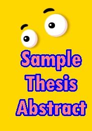 sample thesis abstract thesis notes