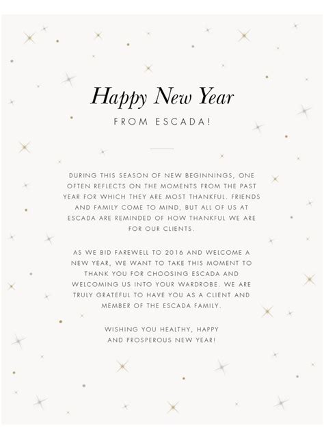 happy  year letter sample  clients  template