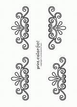Stencils Stencil Printable Swirl Flourish Print Flower Designs Coloring Color Fun Pages Patterns Printables Swirls Lace Templates Tambour Letter Board sketch template