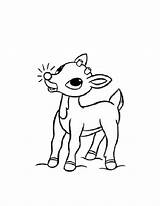 Rudolph Coloring Reindeer Red Nosed Pages sketch template