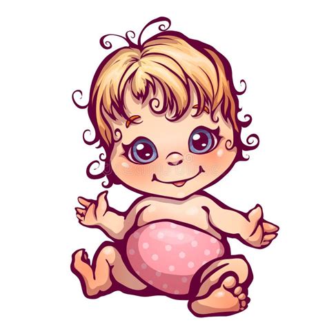 vector illustration   baby girl stock vector illustration