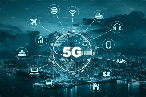 5g technology with earth dot in cent featuring 5g city and wireless