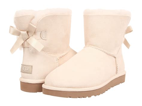 ugg mini bailey bowback boot salt off white lyst