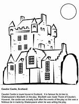 Schottland Ecosse Scozia Cawdor Coloringpagebook Schotland Kleurplaten Geografie Printen Nazioni Nessie Geografia Gifgratis Stampare Cliccate Malvorlage Kategorien Codes Prend Ton sketch template