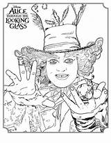 Coloring Hatter Pages Mad Alice Through Glass Looking Fun Wonderland Kids Disney Printable Troll Hunter Colouring Kleurplaten Adult Color Cat sketch template