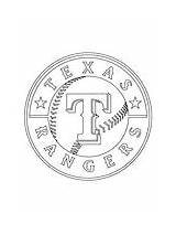 Coloring Mlb Pages Rangers Texas Logo sketch template