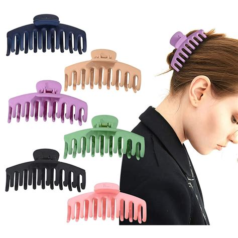 pcs large hair claw clips  women nonslip big claw hair clips  girls strong hold