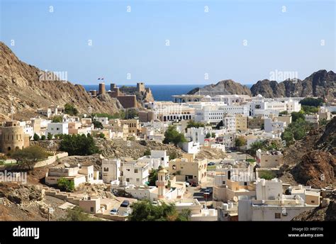 view  muscat  town  oman stock photo alamy