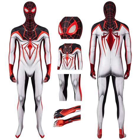 Spider Man Track Suit White Spiderman Miles Morales
