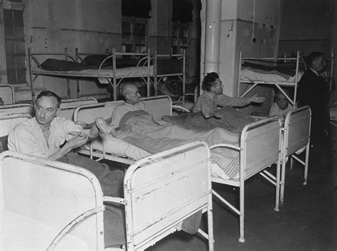 three survivors rest in their beds at the hadamar institute