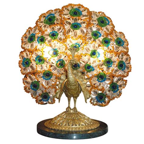 Antique Art Nouveau Peacock Lamp At 1stdibs