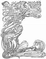 Mermaids Surlalunefairytales Elenore Abbott sketch template