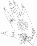 Ring Hand Rings sketch template