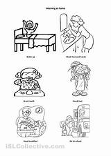 Daily Routine Coloring Pages Worksheet Worksheets Kindergarten Printable Esol Worksheeto Via sketch template