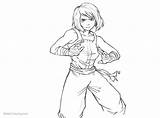 Korra Coloring Pages Legend Kids Printable Color sketch template